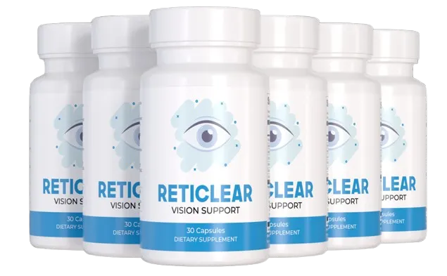 Reticlear six bottle 180 day vision support supplement package